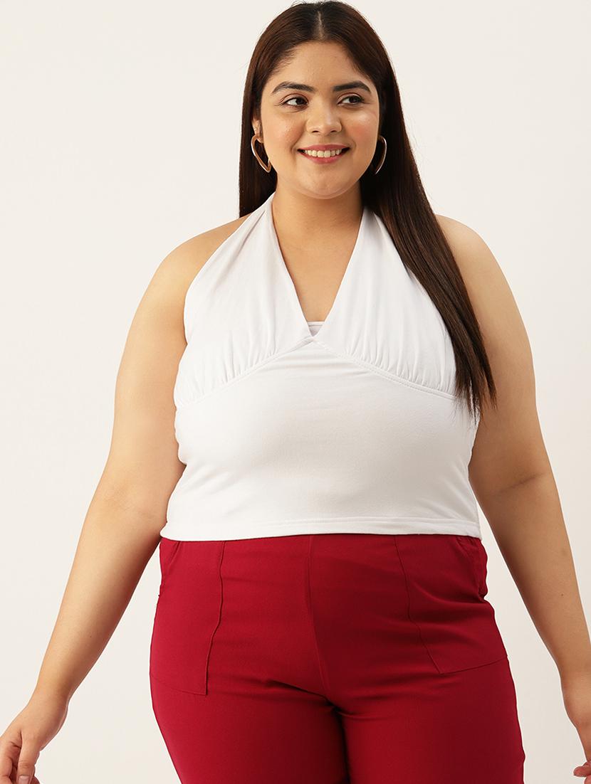 women's crop halter neck top - 20029940 - Zoom Image - 0