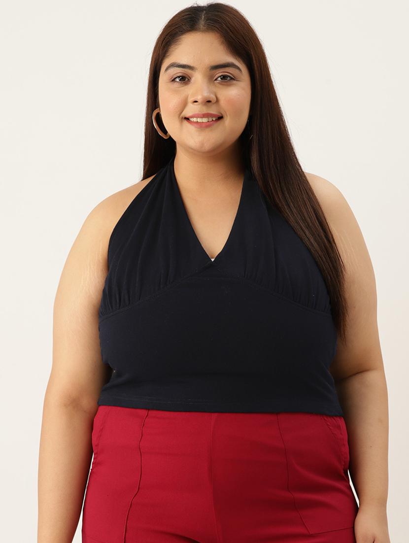 women's crop halter neck top - 20029941 -  Zoom Image - 0