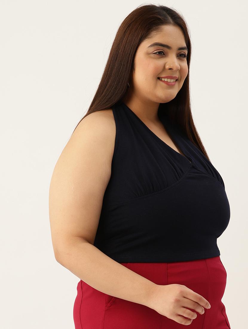 women's crop halter neck top - 20029941 -  Standard Image - 1
