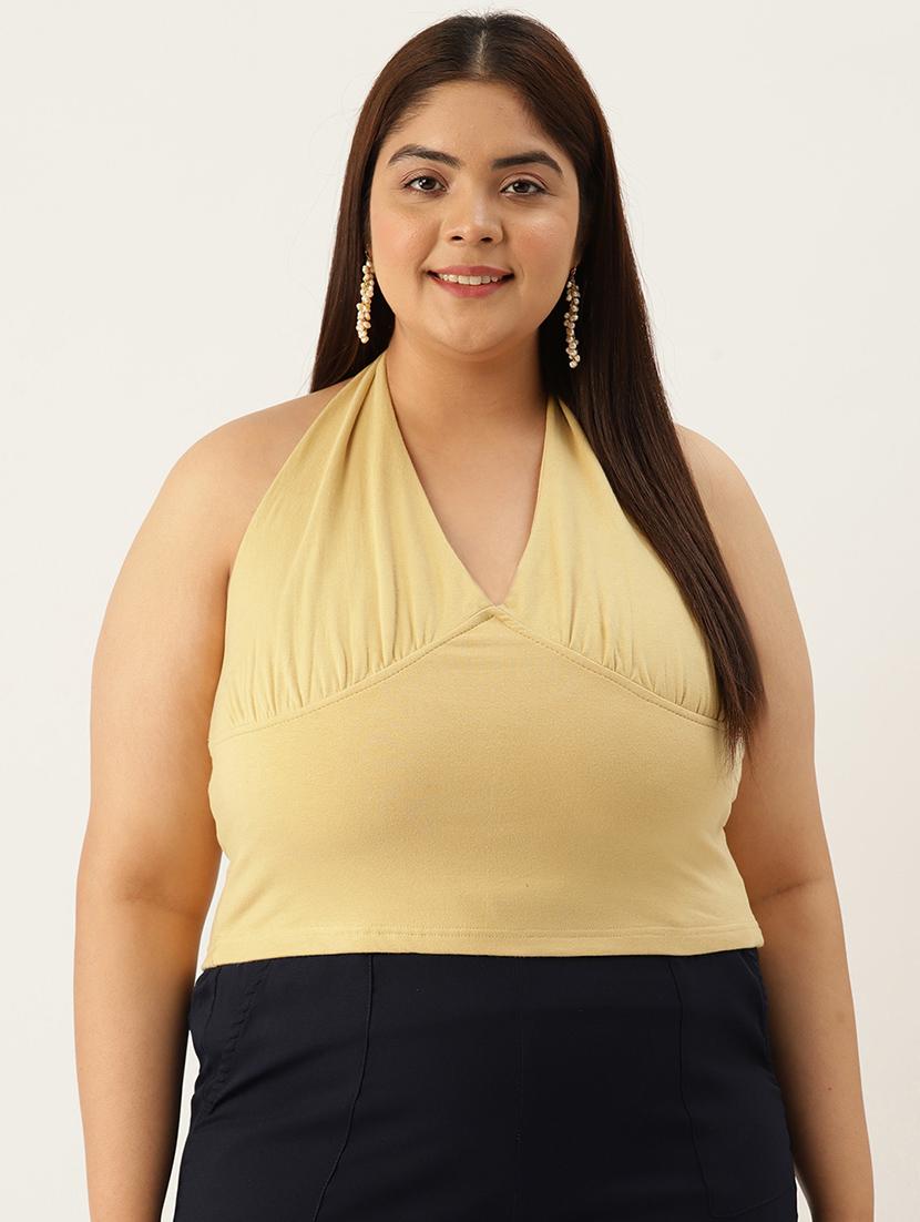 women's crop halter neck top - 20029942 -  Zoom Image - 0