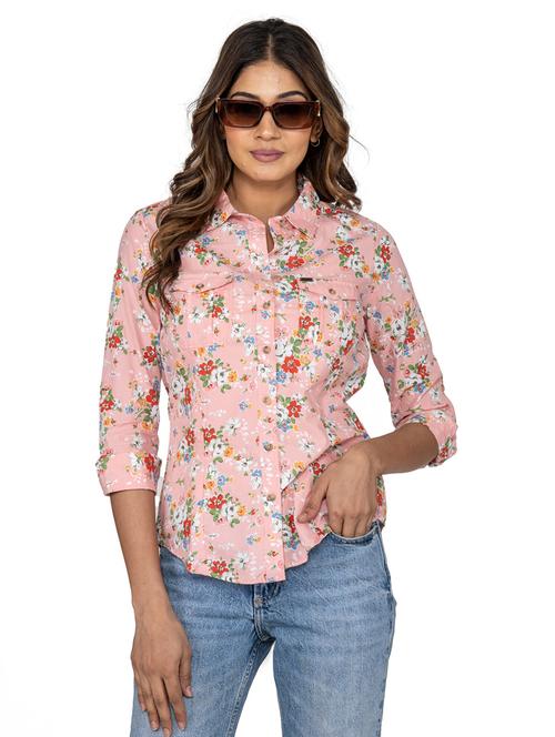 pink printed shirt - 20030014 - Standard Image - 0