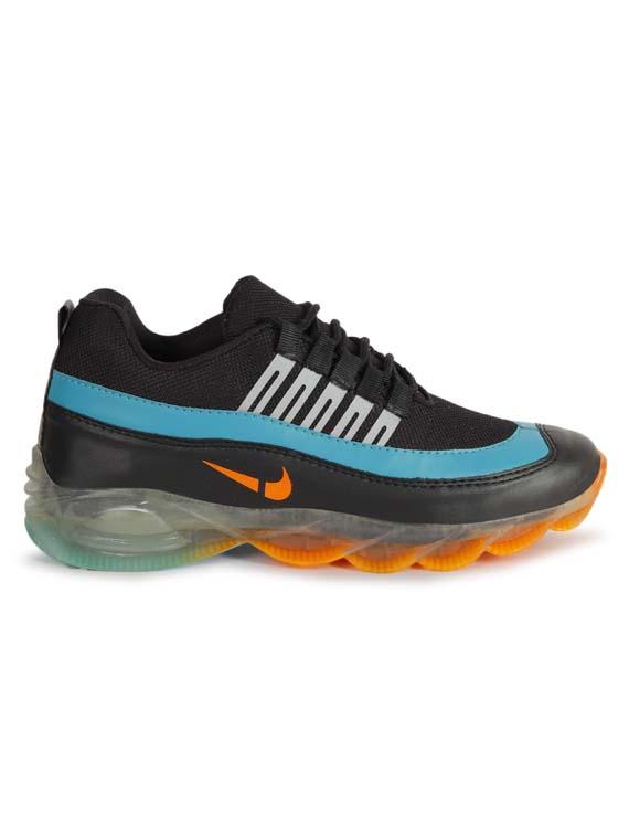 black solid sport shoes - 20030067 -  Standard Image - 1