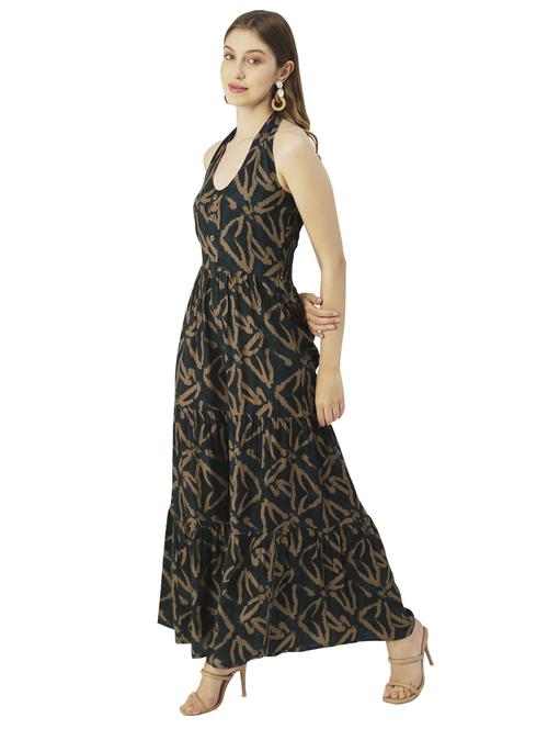 halter neck printed full leg jumpsuit - 20031216 - Standard Image - 0