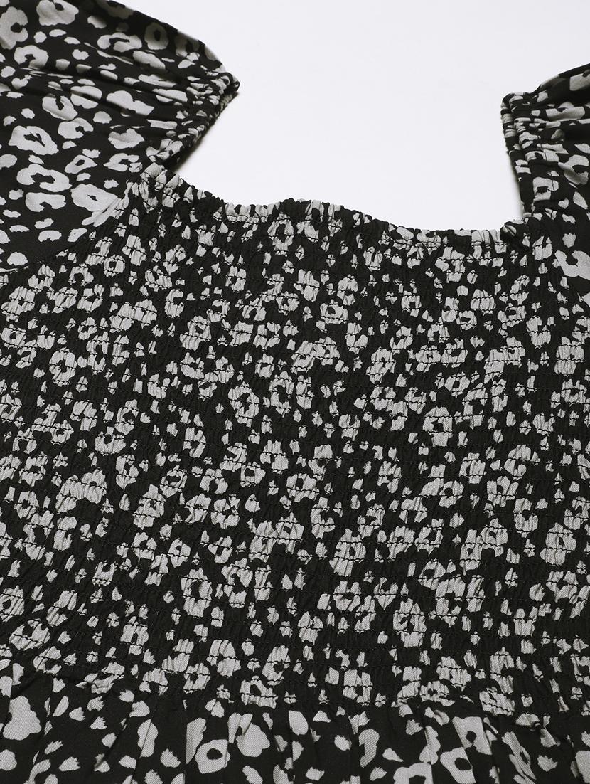women's tiered dress printed dress - 20031223 - Standard Image - 4