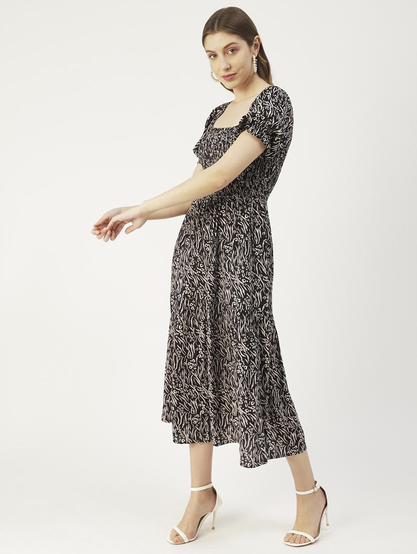 women's fit & flare printed dress - 20031226 -  Standard Image - 1