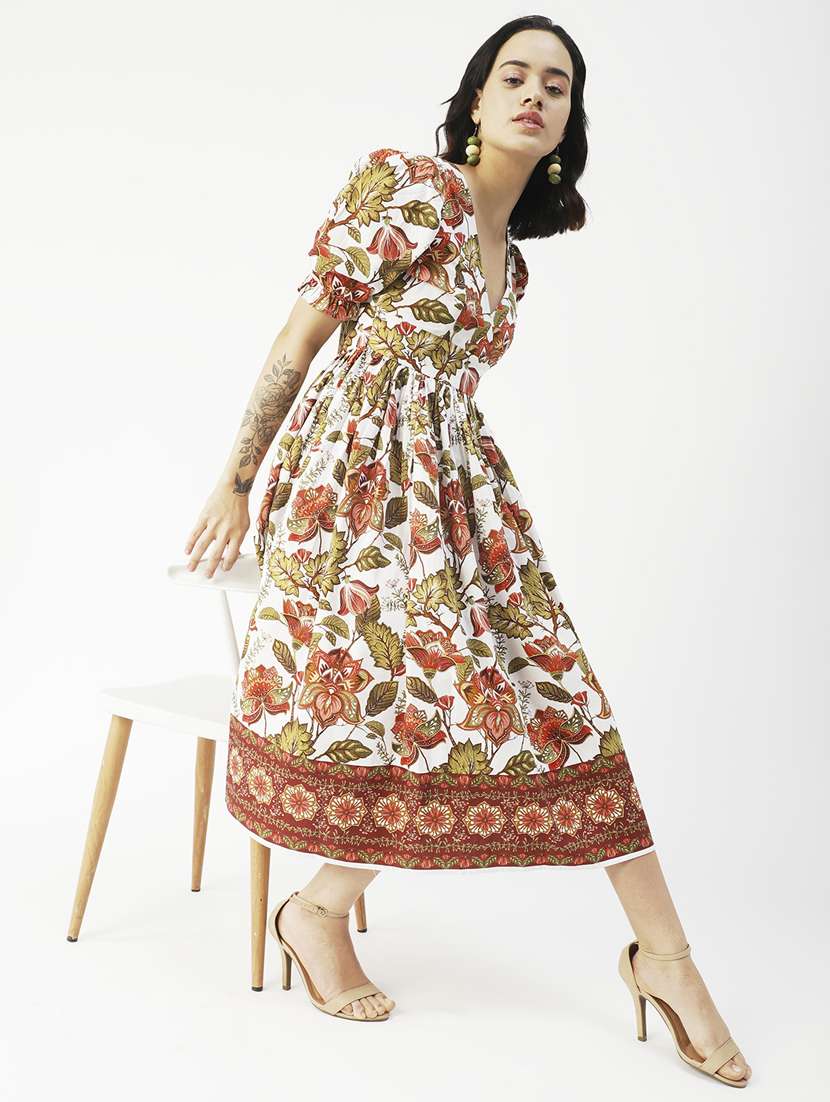 women's fit & flare floral dress - 20031228 -  Standard Image - 1