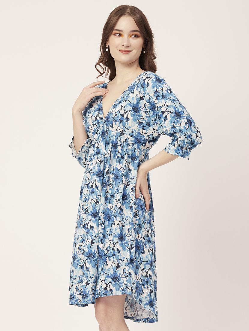 women's fit & flare floral dress - 20031233 - Standard Image - 1