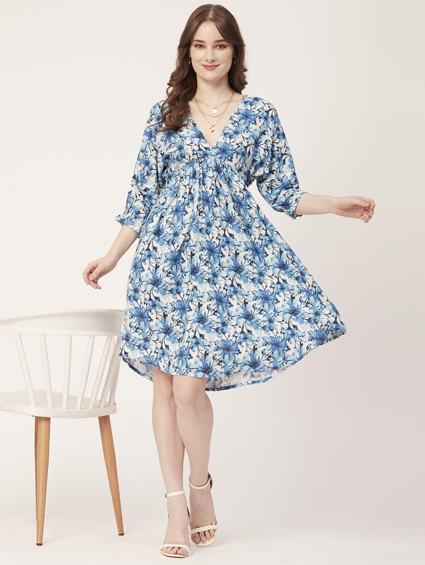 women's fit & flare floral dress - 20031233 - Standard Image - 4