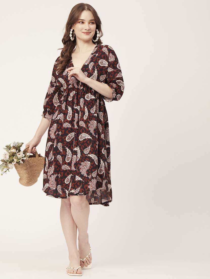 women's fit & flare abstract dress - 20031234 -  Standard Image - 4