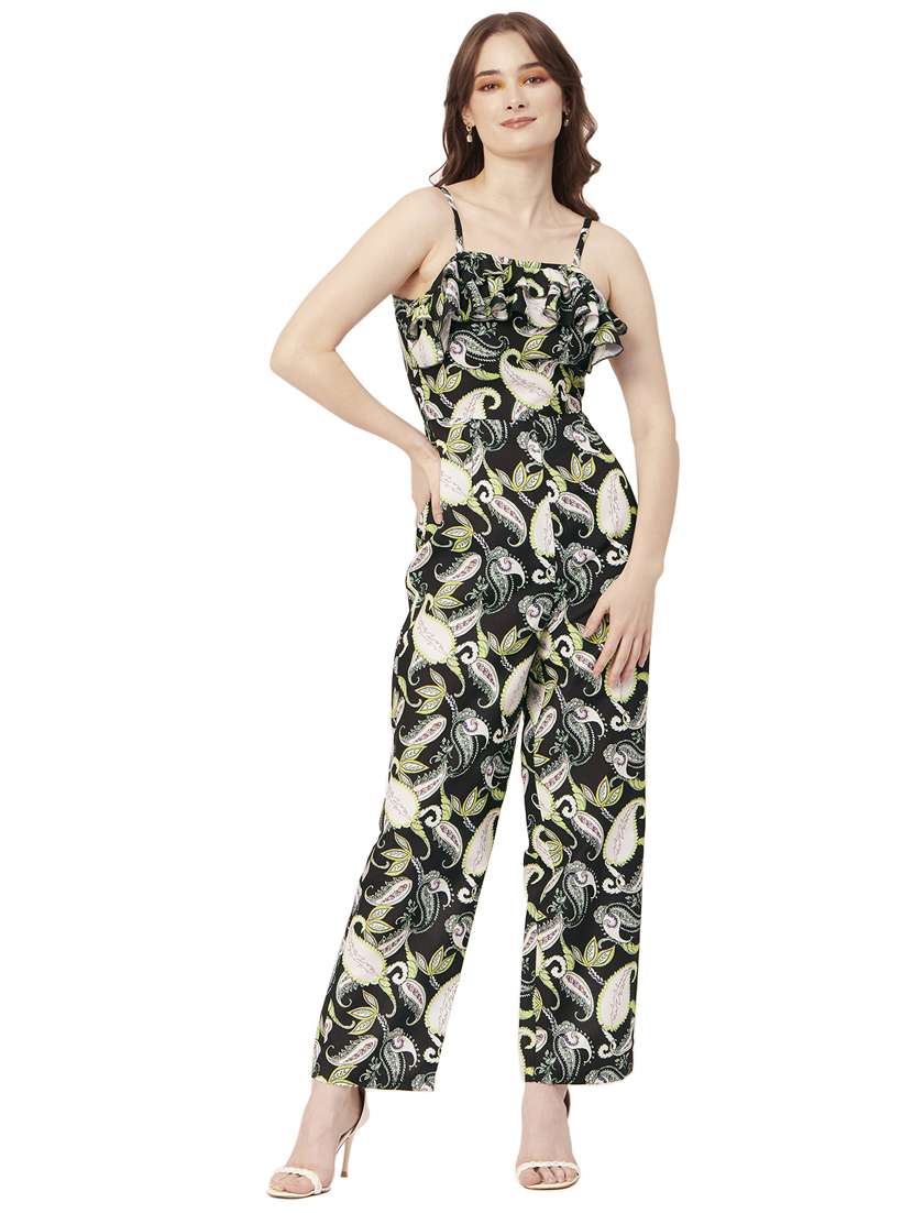 cami neck printed full leg jumpsuit