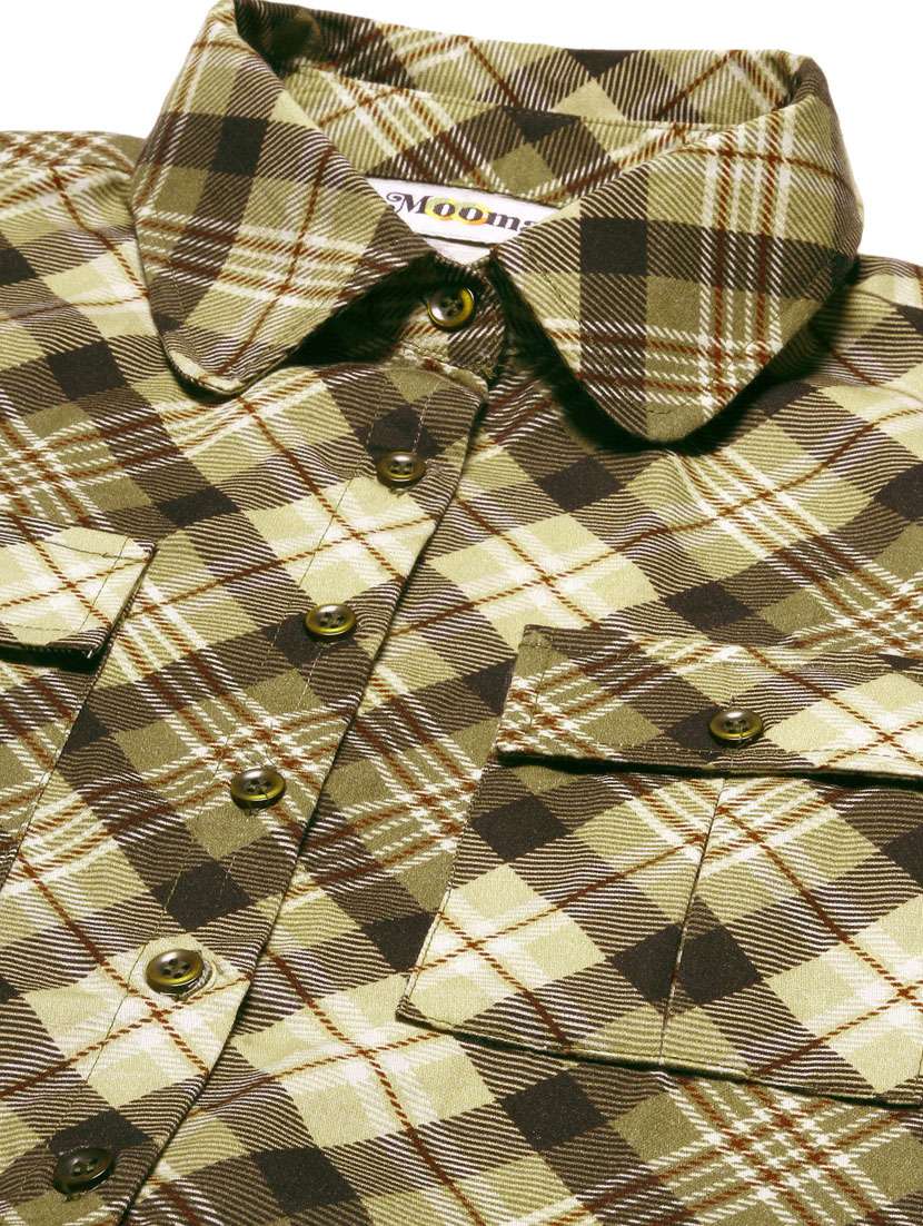 green cotton crop shirt - 20031244 -  Standard Image - 4
