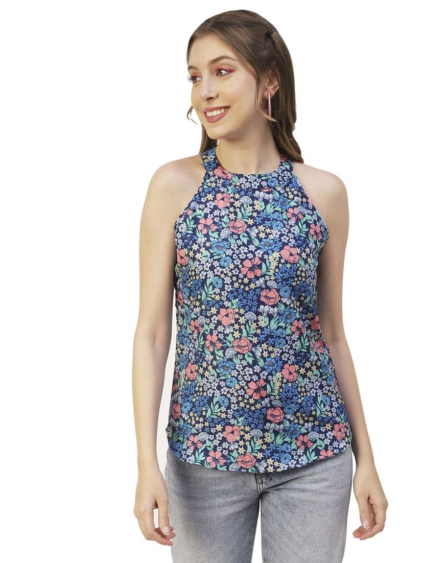 women's straight halter neck top