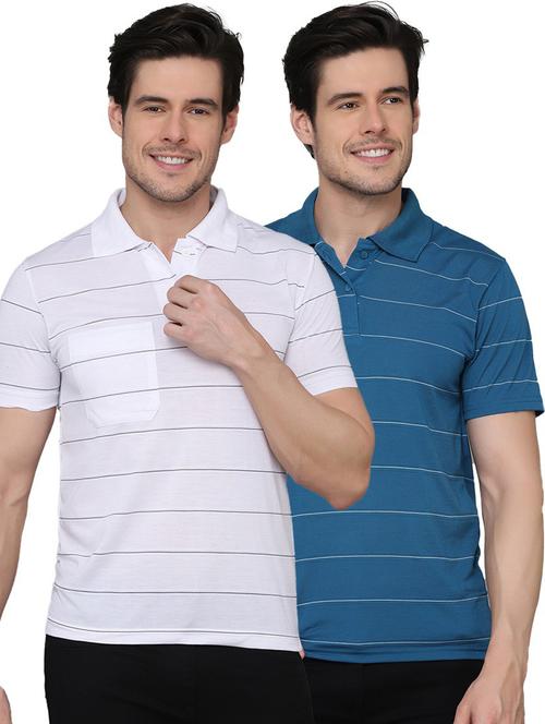 pack of 2 striped polo t-shirts - 20031410 -  Standard Image - 0