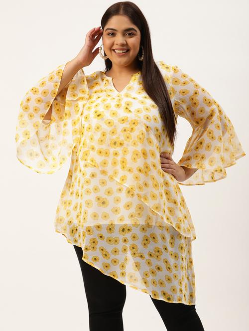 women's asymmetric v neck top - 20031526 -  Standard Image - 0