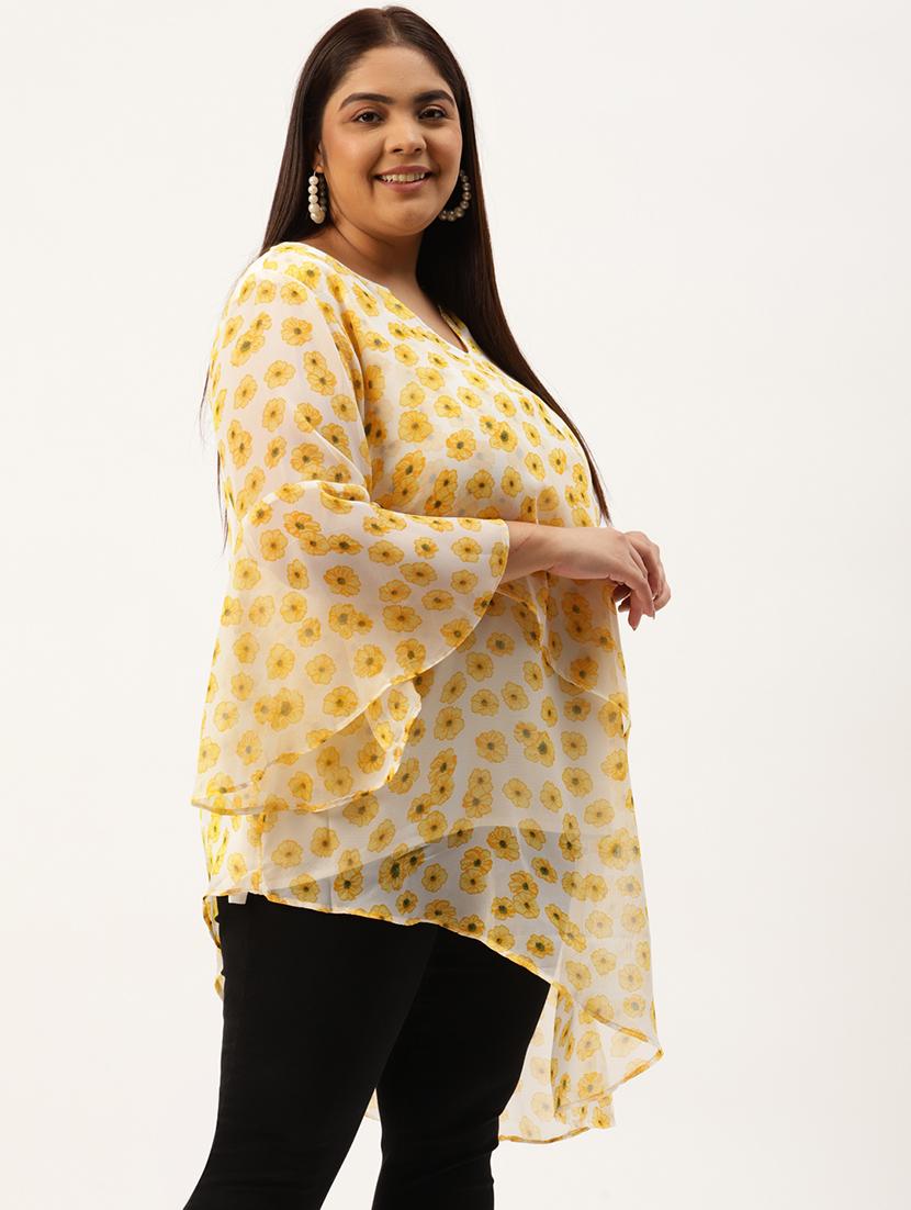 women's asymmetric v neck top - 20031526 -  Standard Image - 1
