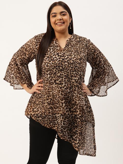 women's asymmetric notch neck top - 20031528 - Standard Image - 0