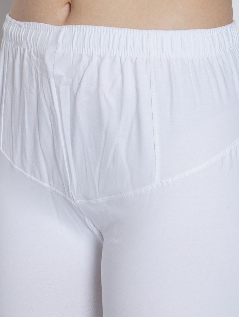 white cotton lycra leggings - 20031633 - Standard Image - 4