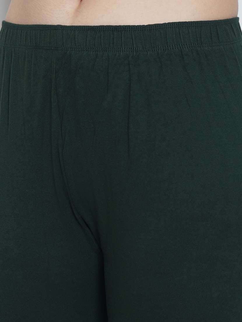 green cotton lycra leggings - 20031639 - Standard Image - 4