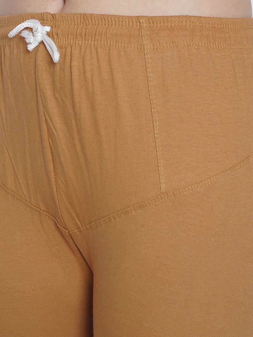 beige cotton lycra leggings - 20031645 -  Standard Image - 4