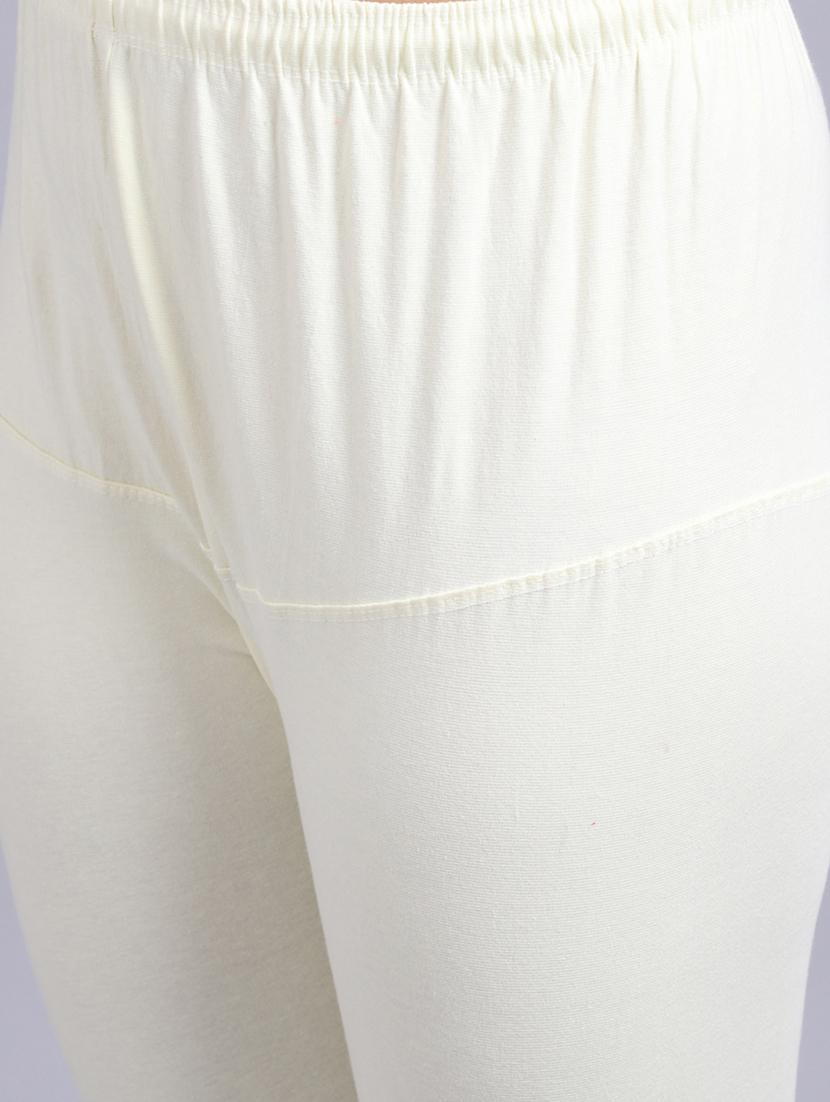 white cotton lycra leggings - 20031646 - Standard Image - 4