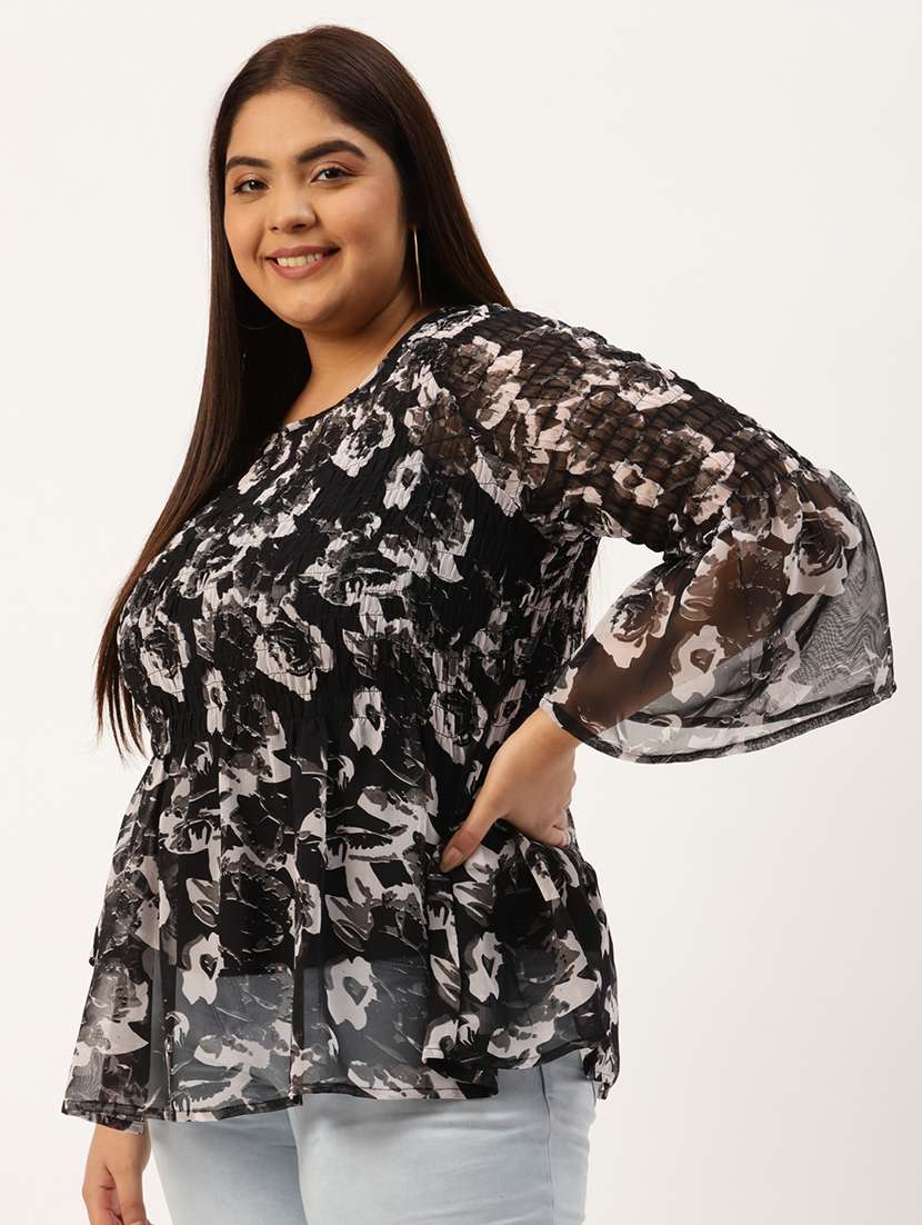 women's straight round neck top - 20031895 -  Standard Image - 1