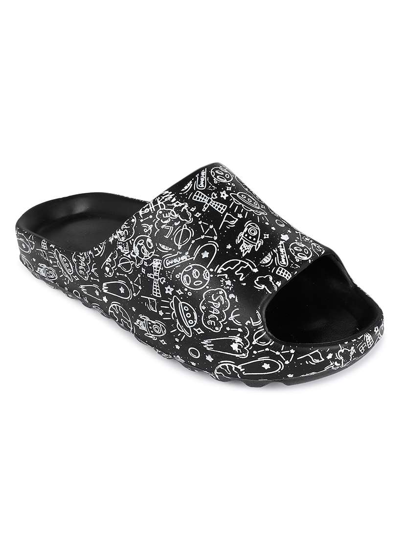 black eva slip on flip flops - 20033142 -  Standard Image - 1
