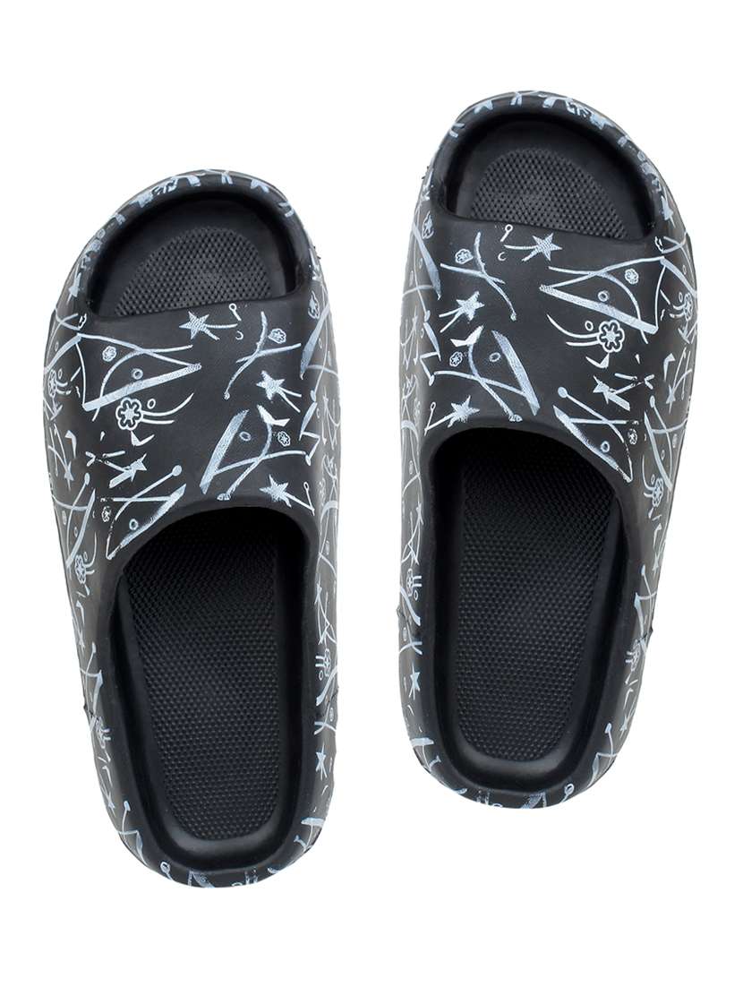 black eva slip on flip flops