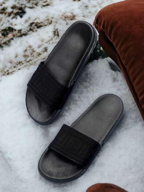 black eva slip on flip flops - 20033182 -  Standard Image - 0
