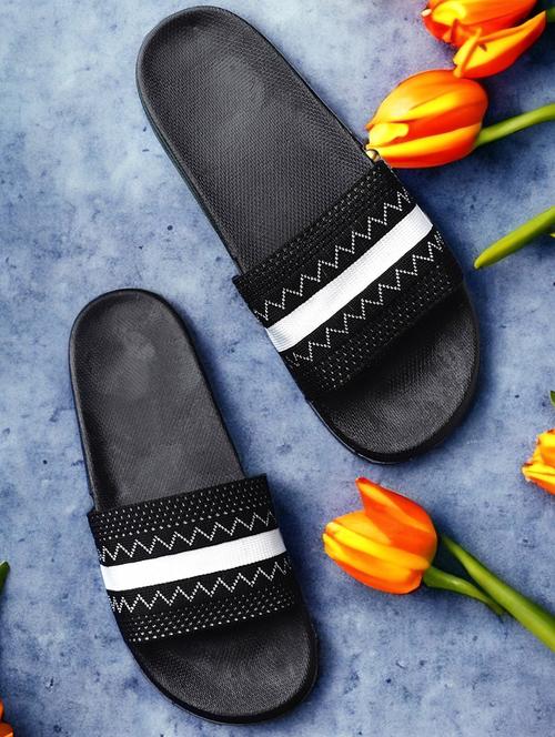 fly-zigzag black flip flop for women - 20033335 -  Standard Image - 0