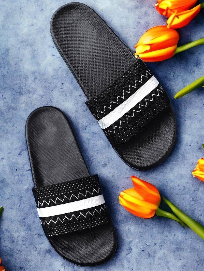 fly-zigzag black flip flop for women - 20033335 -  Zoom Image - 0