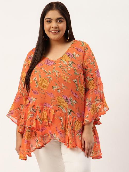 women's asymmetric v neck top - 20033417 -  Standard Image - 0