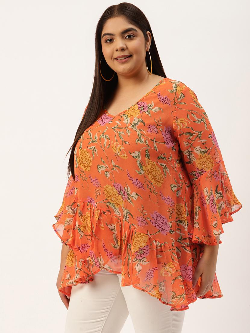 women's asymmetric v neck top - 20033417 -  Standard Image - 1