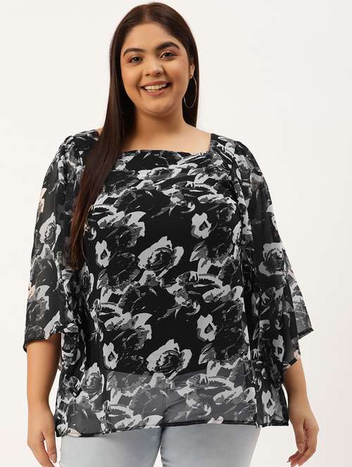 women's a line square neck top - 20035639 - Standard Image - 0