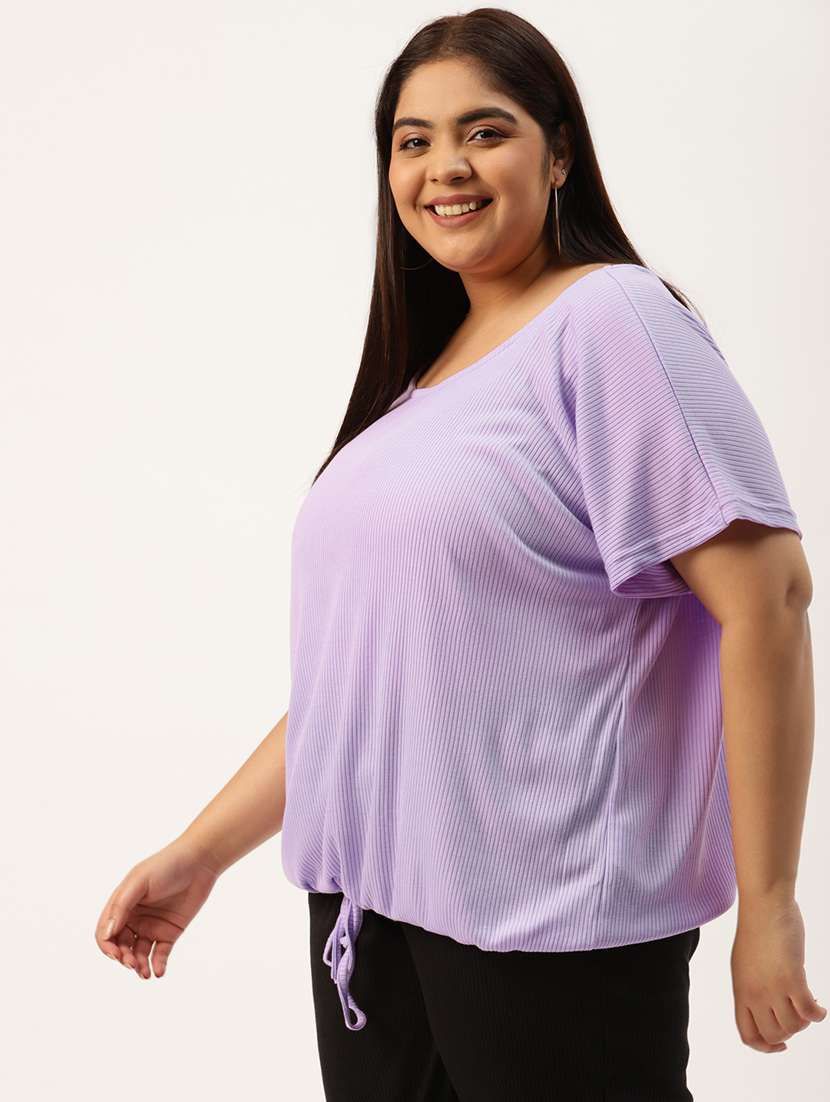 women's straight round neck top - 20038357 -  Standard Image - 1