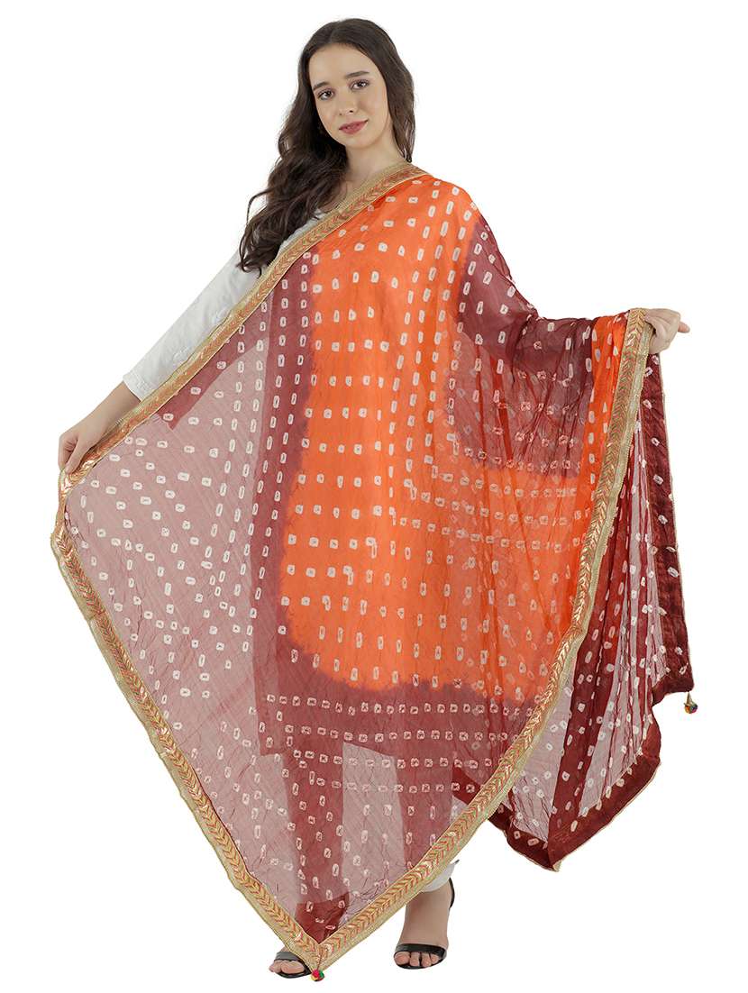 gota attached bandhani dupatta 
