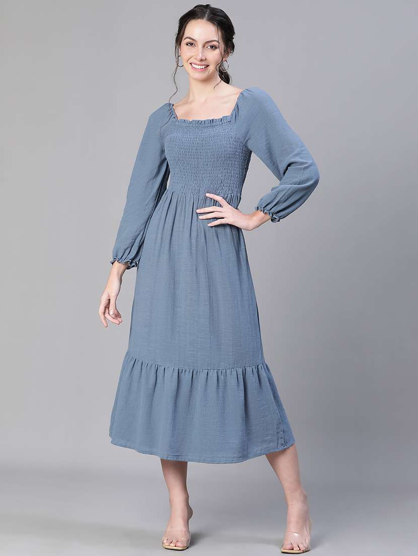 women's fit & flare solid dress