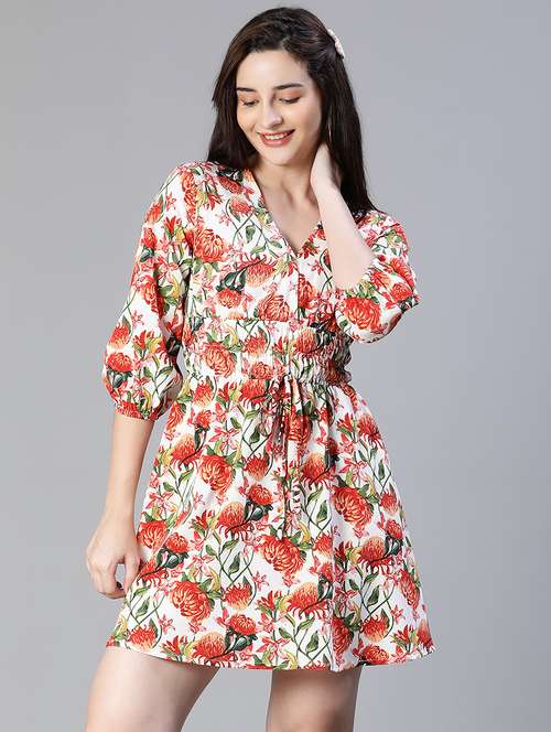 women's fit & flare floral dress - 20038642 -  Standard Image - 0