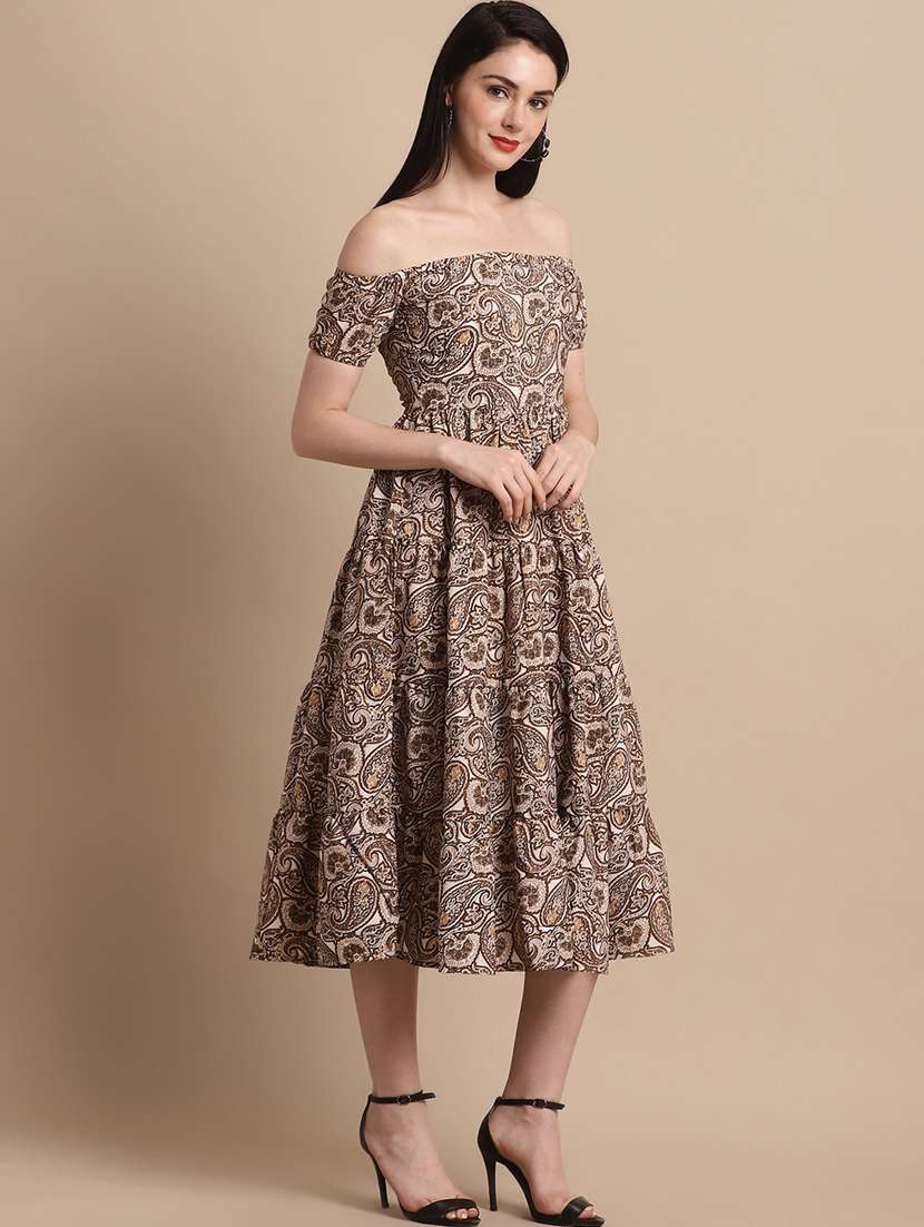 women's tiered dress geometric dress - 20038863 -  Standard Image - 1