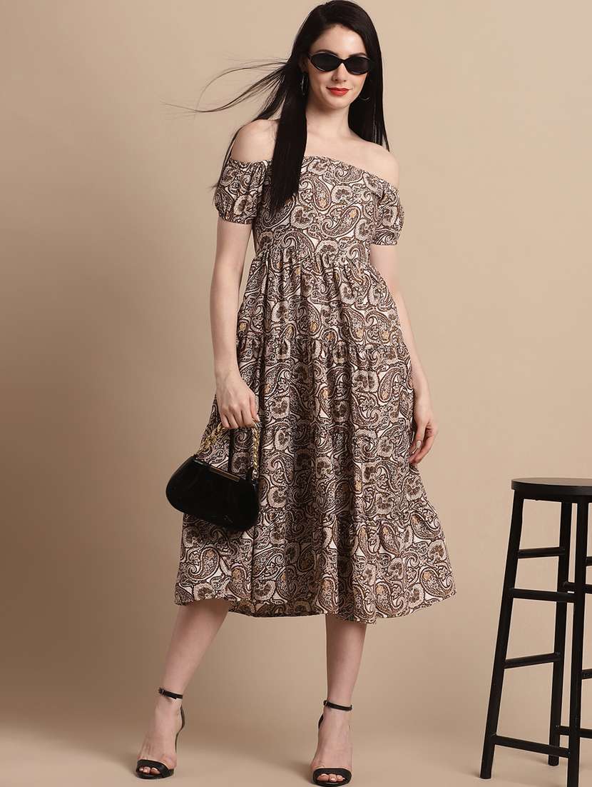 women's tiered dress geometric dress - 20038863 - Standard Image - 4