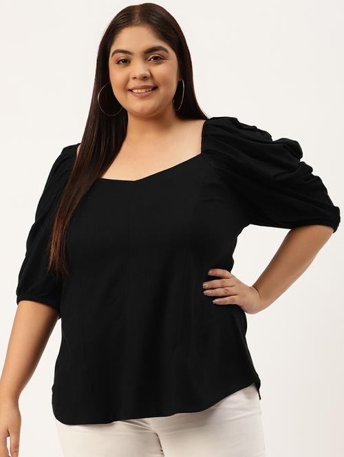 women's straight sweetheart neck top - 20039040 - Standard Image - 0