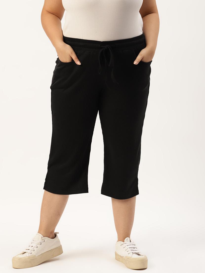 black cotton trousers - 20039048 - Zoom Image - 0