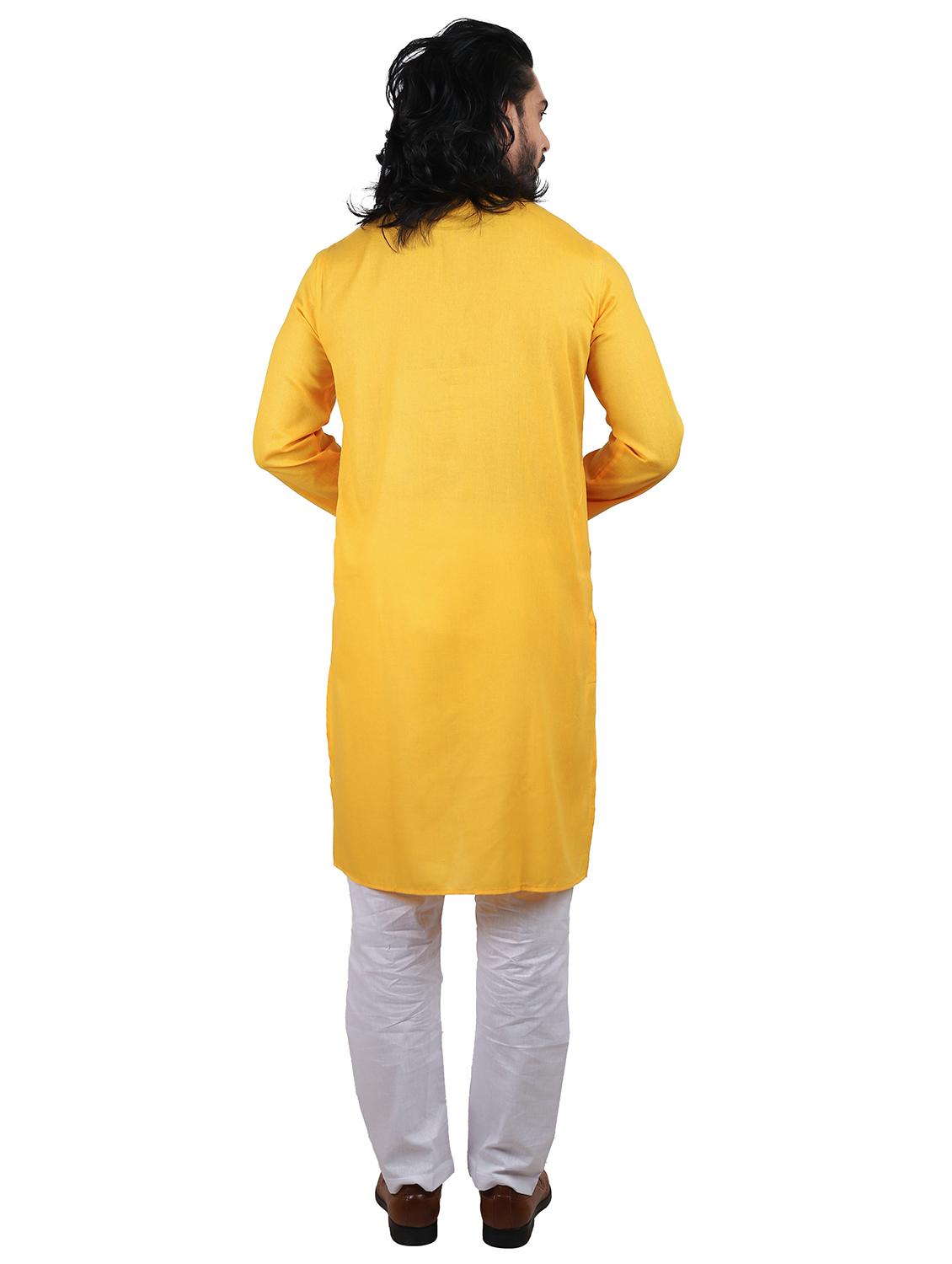embroidered mandarin neck kurta  - 20039129 -  Standard Image - 1