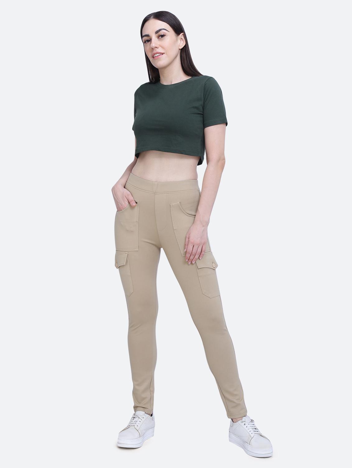 high rise full length solid jeggings - 20039141 - Standard Image - 4