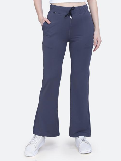 high rise full length solid track pant - 20039149 -  Standard Image - 0