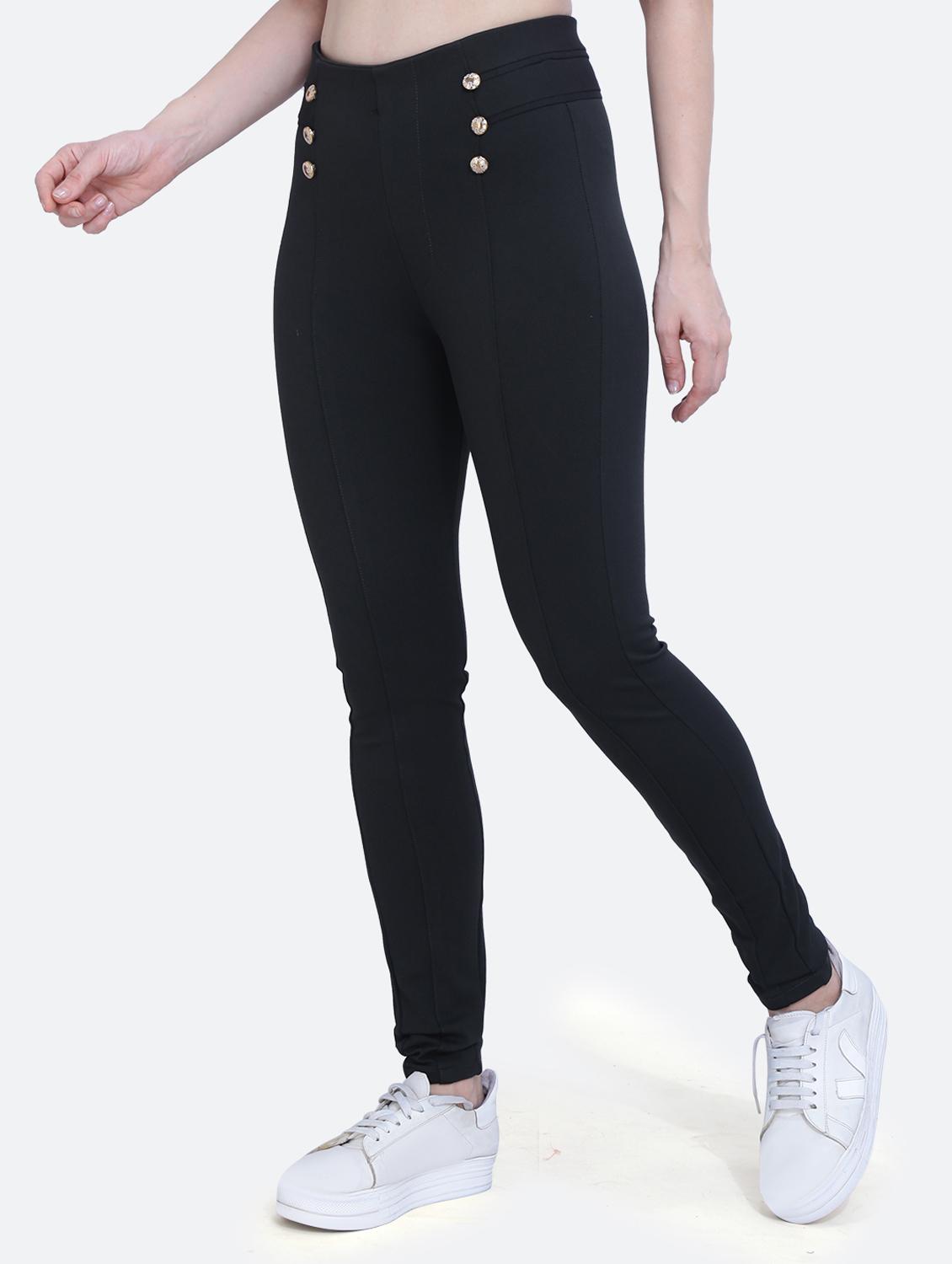 high rise full length solid jeggings - 20039155 -  Standard Image - 1
