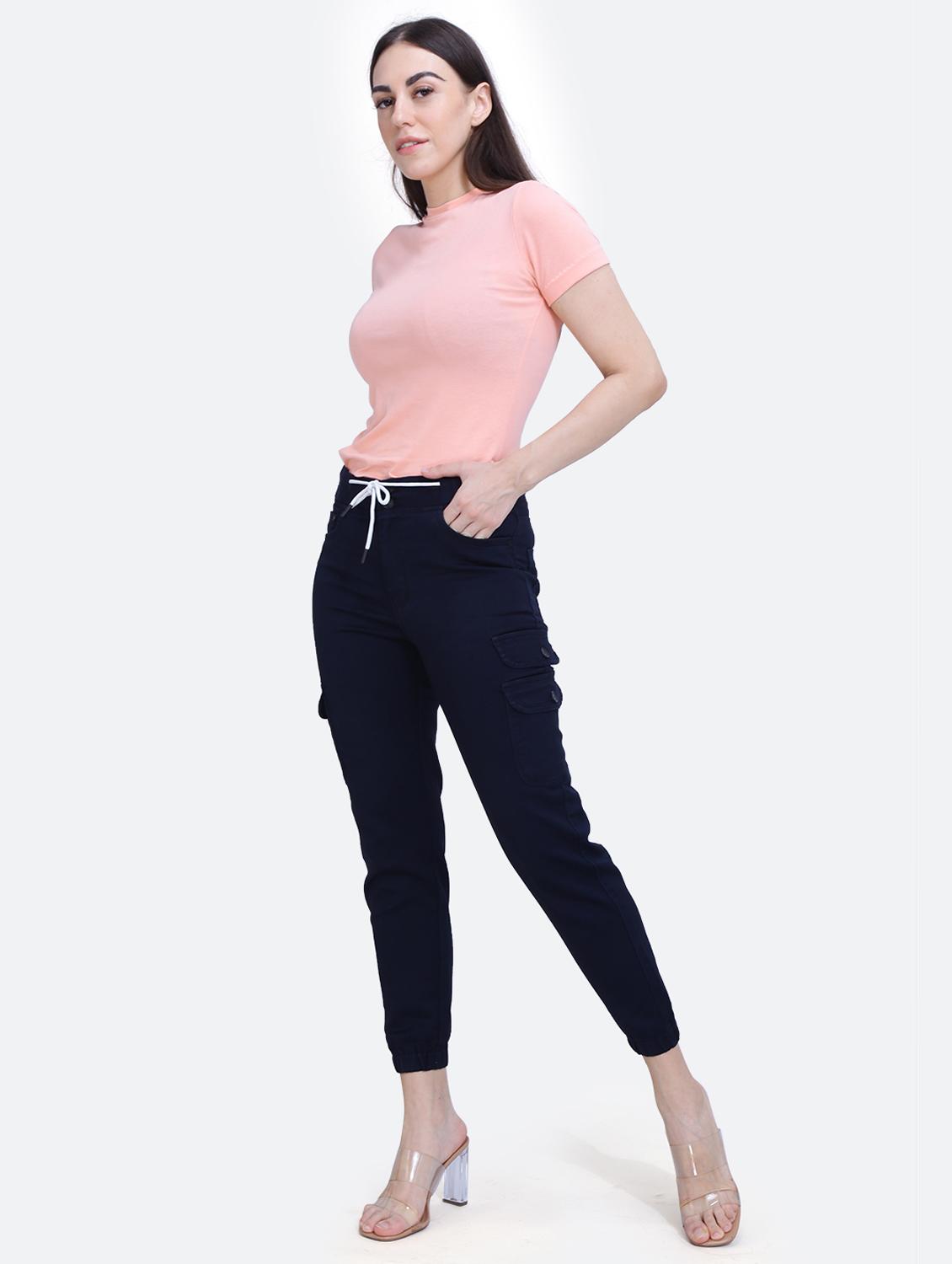 high rise ankle length solid jeggings - 20039159 - Standard Image - 4