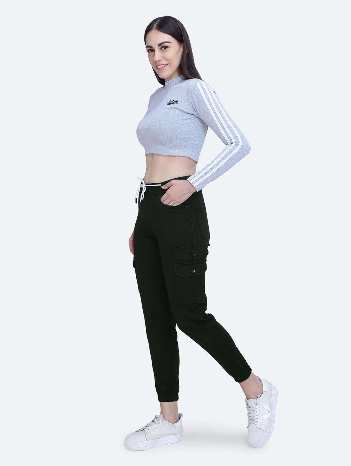 high rise ankle length solid jeggings - 20039160 - Standard Image - 4
