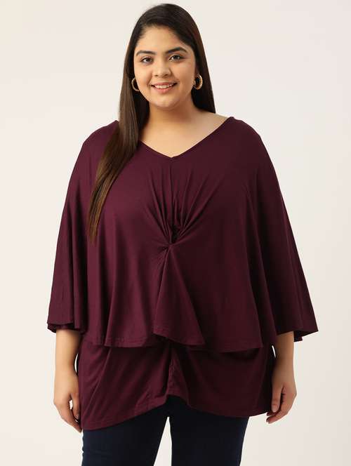 women's a line v neck top - 20039228 -  Standard Image - 0