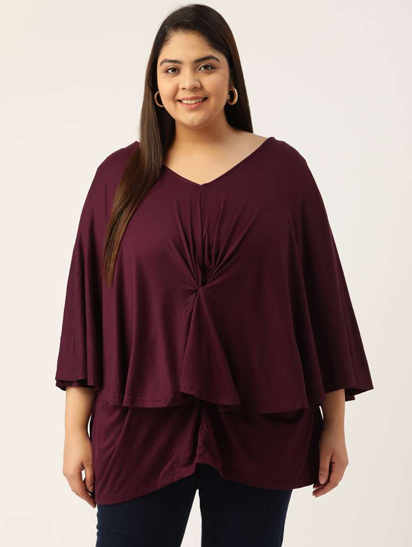 women's a line v neck top