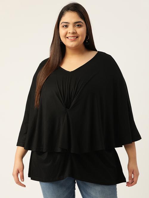 women's a line v neck top - 20039229 - Standard Image - 0